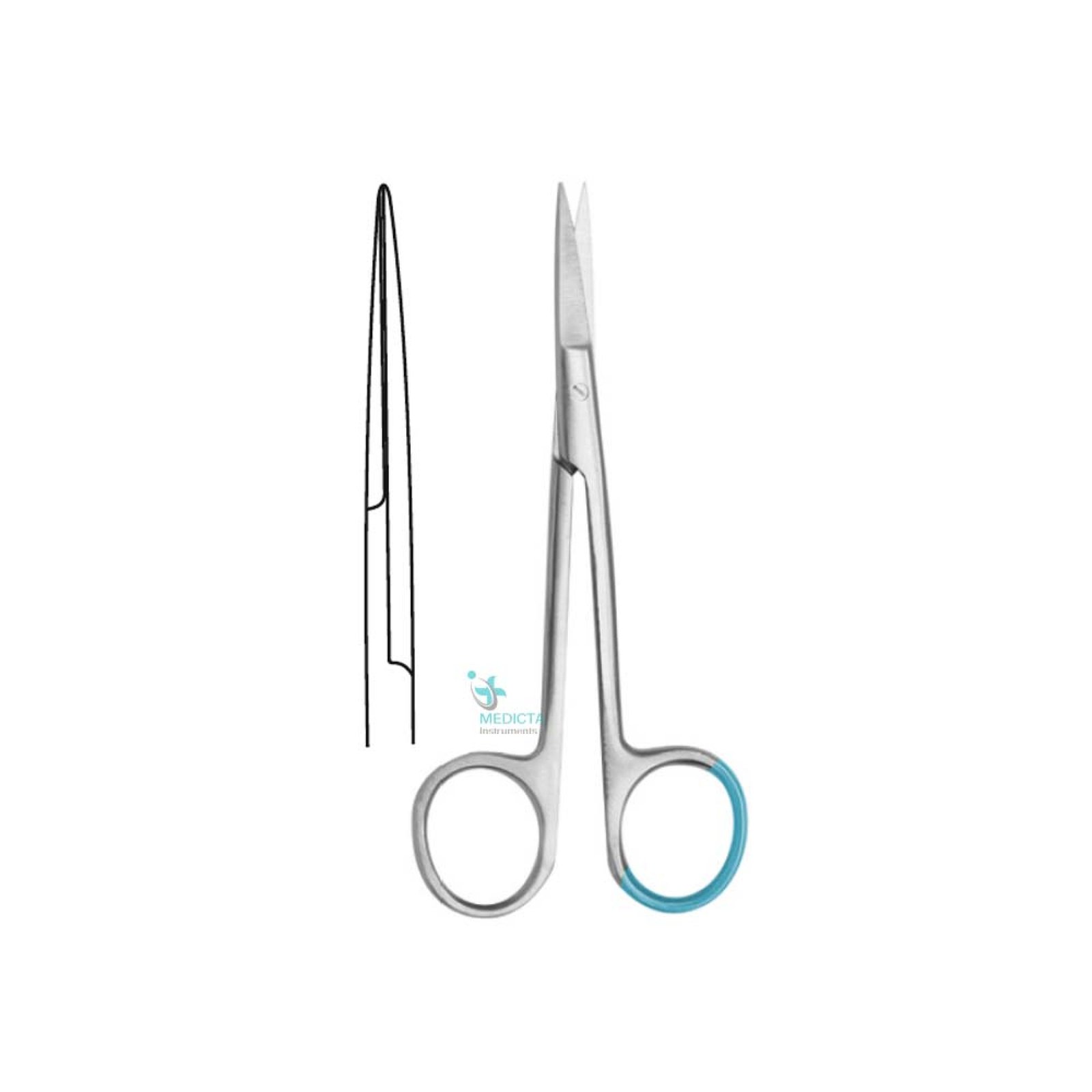 Single Use Surgical Iris Scissors Sharp/Sharp Straight 15cmMedicta